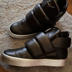 Giuseppe Zanotti Black and Silver Sneakers